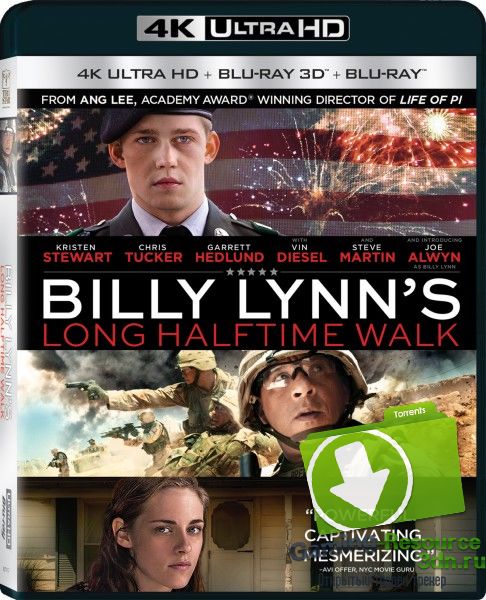 Долгий путь Билли Линна в перерыве футбольного матча / Billy Lynn's Long Halftime Walk (2016) BDRip 720p